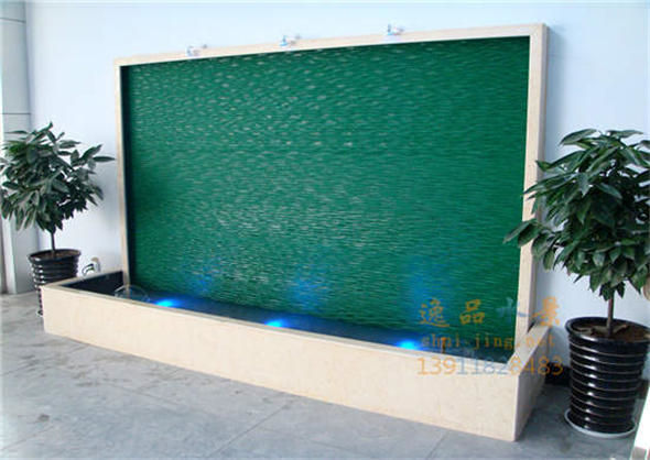 玻璃水幕墙艺术波纹水墙