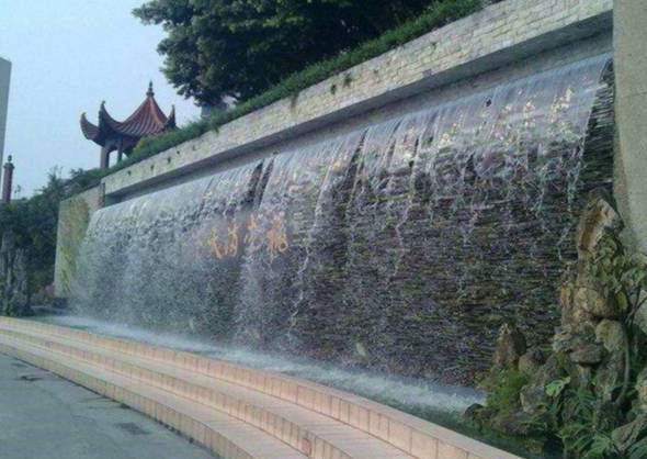 广场水景墙瀑布